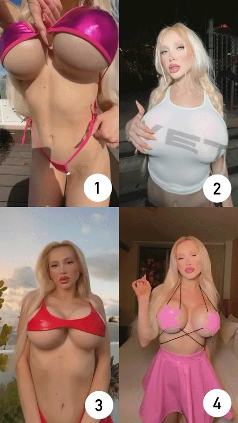 Which one shows me as a better bimbo doll built for pleasure?