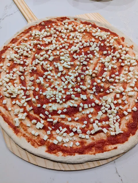 [homemade] 20" NY Style Pepperoni, Jalapeno and Onion