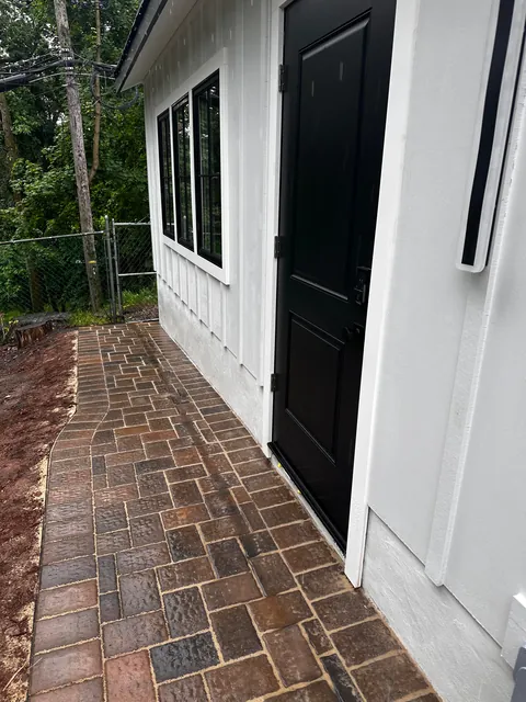 Before and after neighbor’s tree fell on our garage.