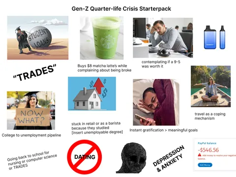Gen-Z Quarter-life Crisis Starterpack