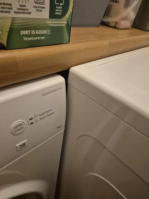 My new tumble drier is ever so slightly higher than my previous one 