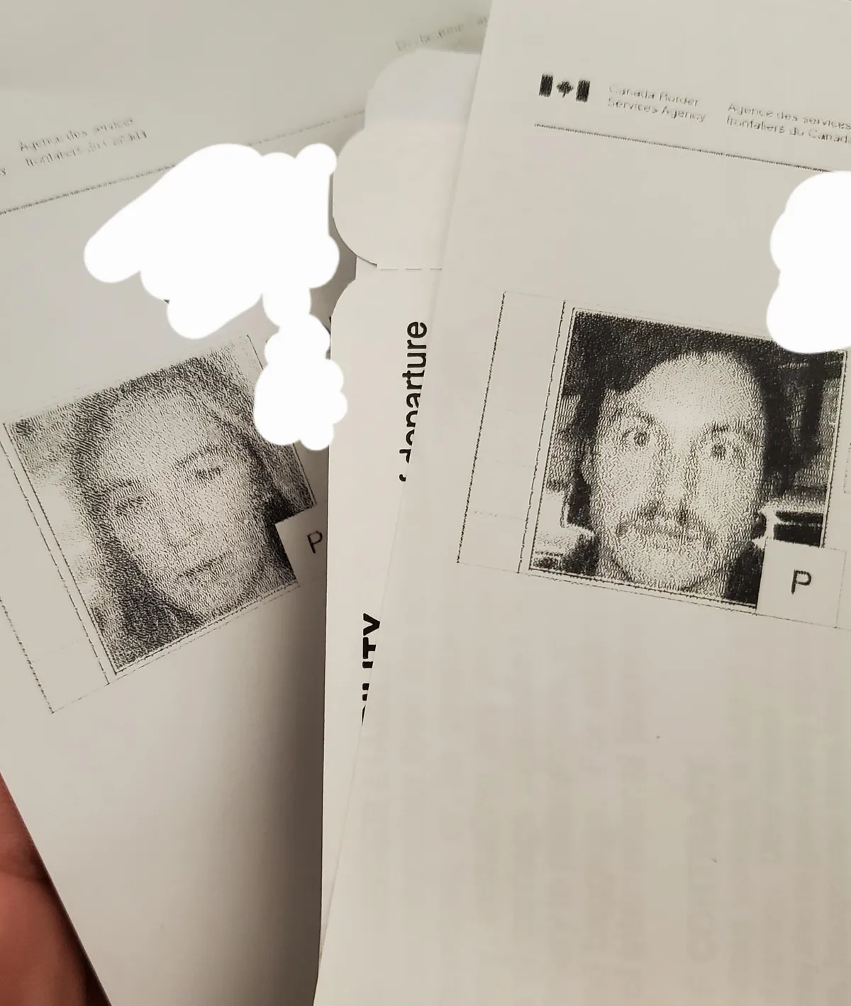 My wife and I flew into Canada late at night and our customs pictures look like we're international fugitives