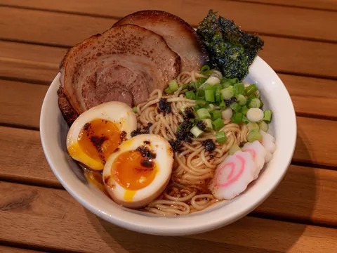 [homemade] ramen in ramen bowls I made myself