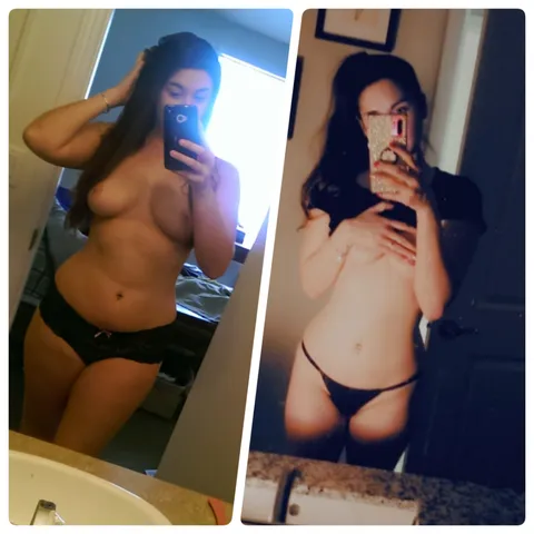From 185lbs to 135lbs. Husband says he'd fick both versions of me. What do you think?
