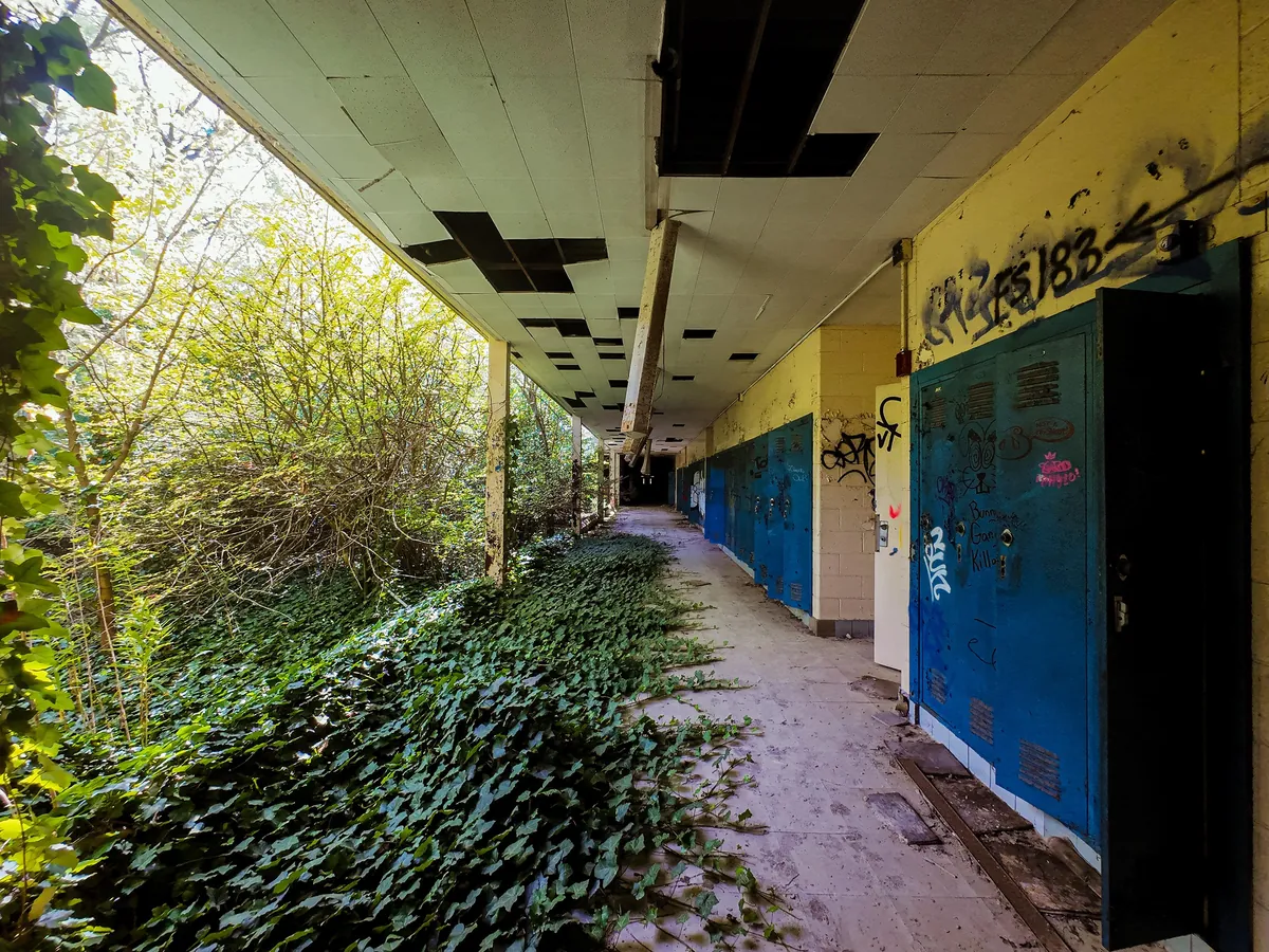 Abandoned high school in Detroit
