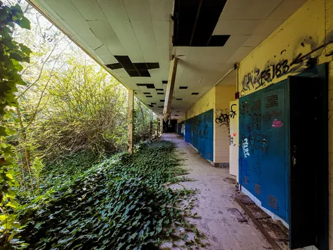 Abandoned high school in Detroit