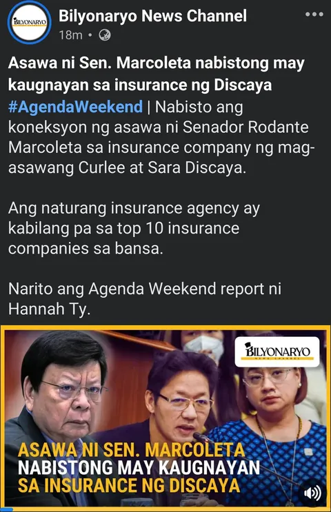 Pasabog: Koneksyon ng asawa ni Sen. Marcoleta sa insurance company ng mag-asawang Discaya, ibinulgar!
