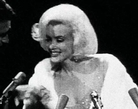 Marilyn Monroe during her happy birthday performance