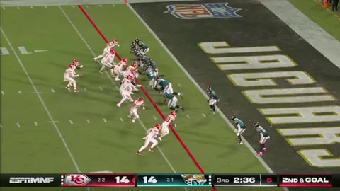 Jaguars Devin Lloyd picks off Chiefs Patrick Mahomes and returns it 99 yards for a touchdown