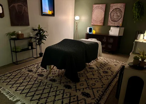 Before and after of my massage treatment room!