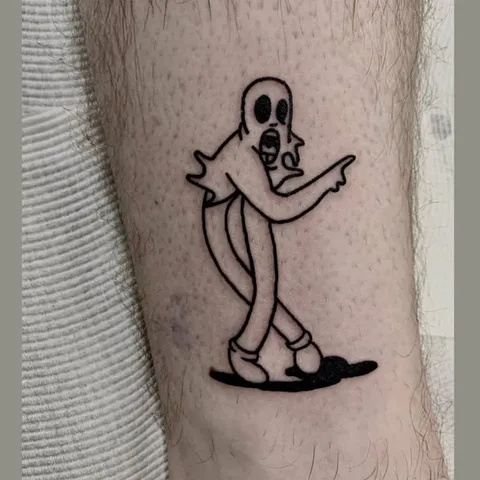 First tattoo, ode to my love of rotoscopic animation and Halloween. Done by Lorena SkunkRocker @ Borderline Ink, Gold Coast, AUS