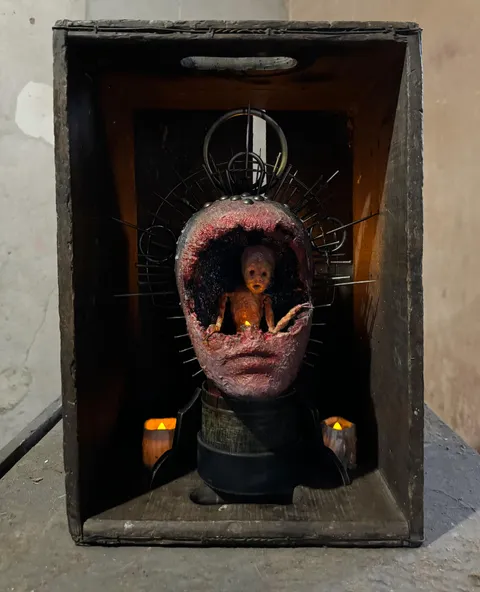 My latest animatronic sculpture - what should I call it? 