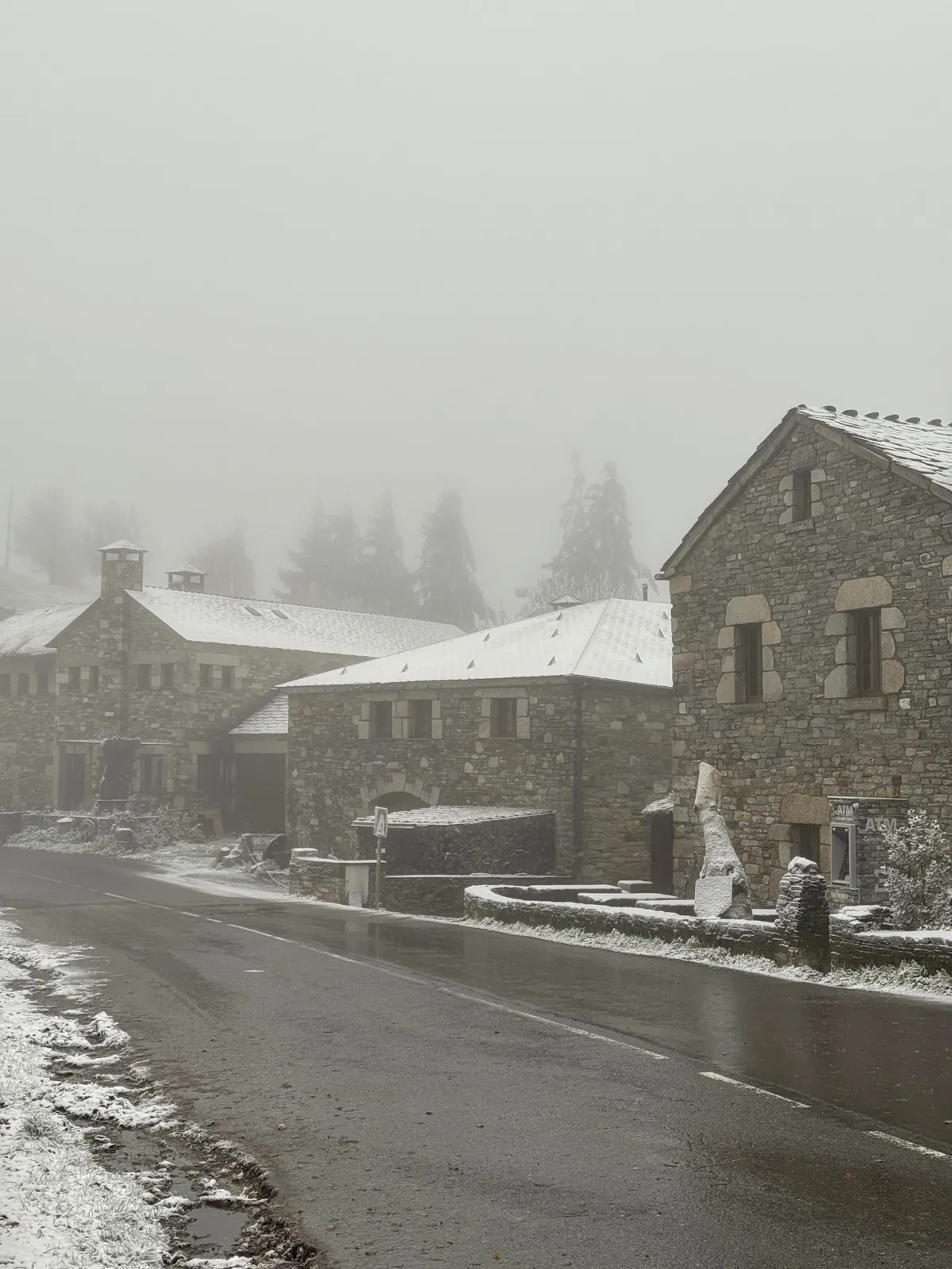 Primeros copos de nieve del año! O Cebreiro, frontera Lugo-León