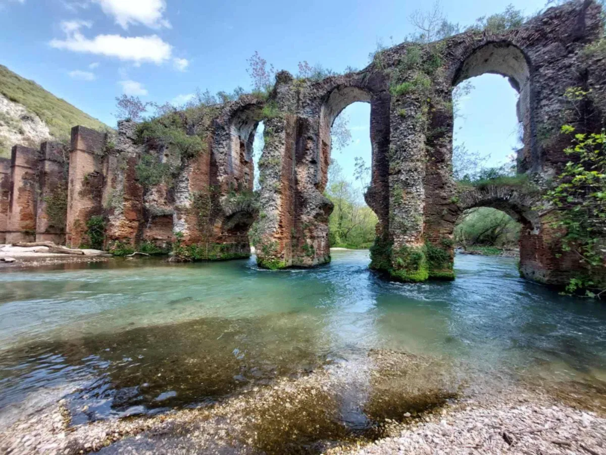 Remnants of the aquaduct of Nicopolis in Preveza, Greece