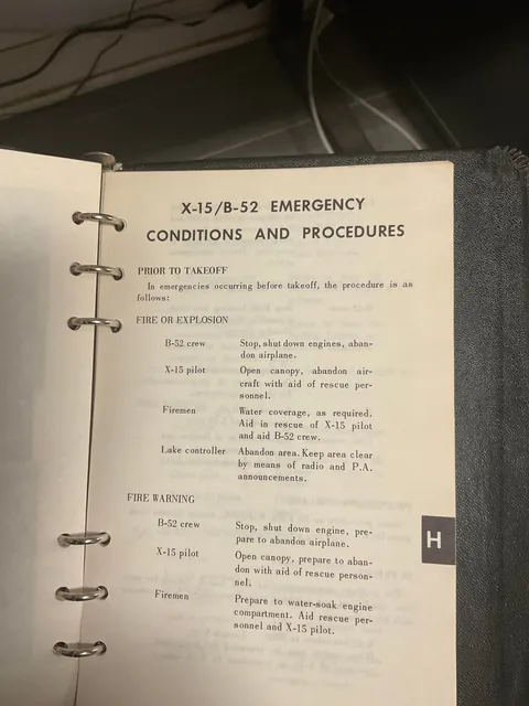 X-15 Pilot Rescue Handbook circa 1965
