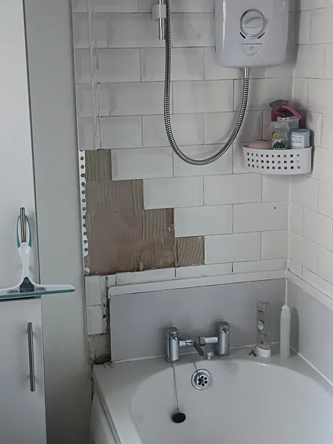 Shower screen fell off and sliced me to ribbons. Dude who tried to replace it ripped the tiles off