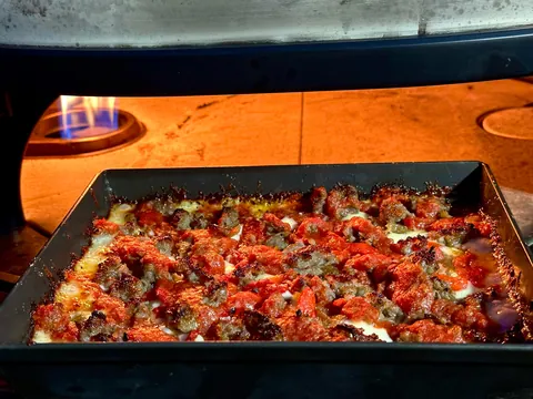 [Homemade] Detroit style pizza