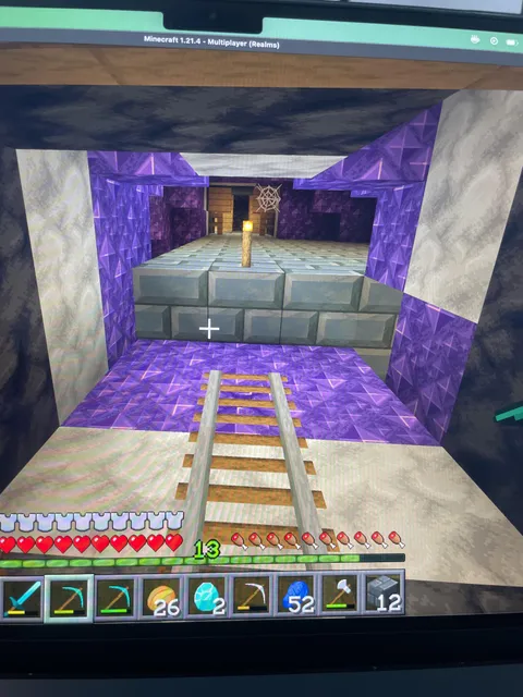Trial chamber inside mineshaft inside amethyst.