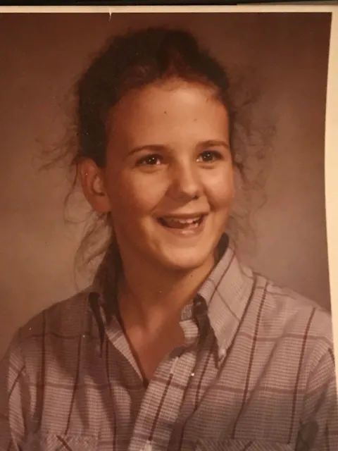 My Mom’s senior photo 1958. My sophomore photo, 1980.