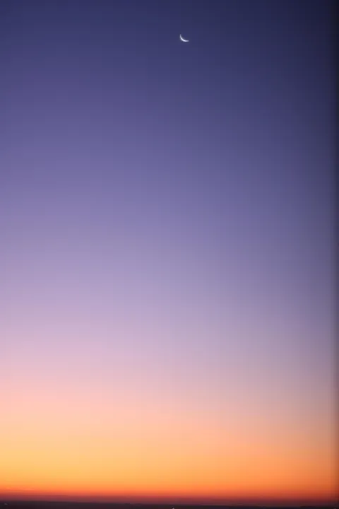 Moon before the sunrise