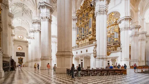 Cathedral of Granada, Spain. Finished in 1704 on the site of a former mosque that was demolished to make way for the cathedral.