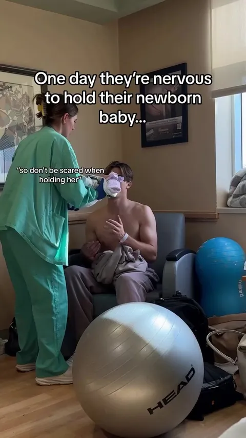 How men carry their babies initially Vs over time