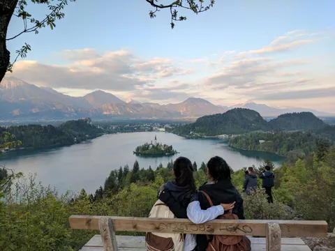 This lovely viewpoint of Lake Bled, Slovenia