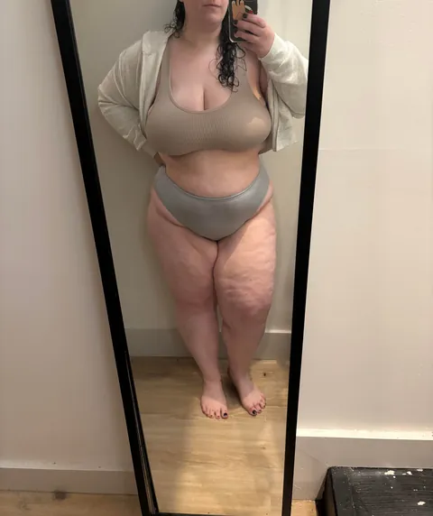 With and without my cozy bra on