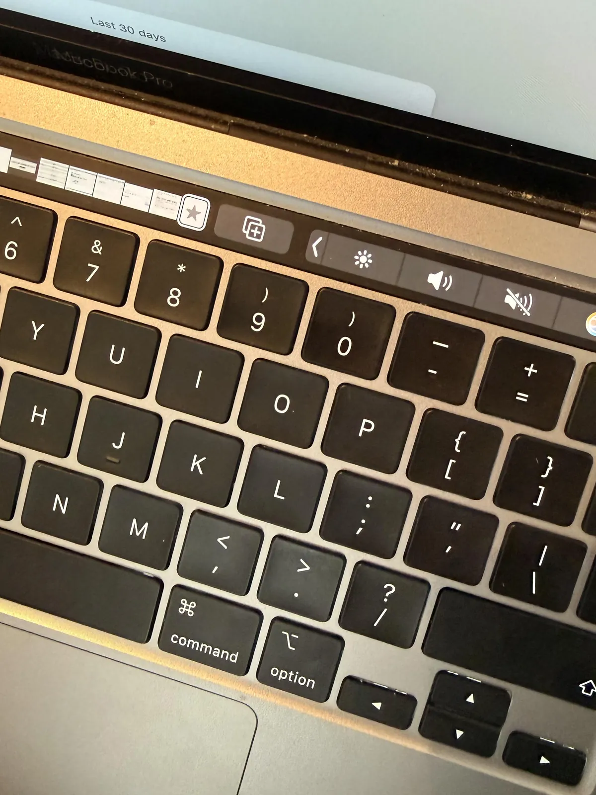 My MacBook Pro has ) on the 9 key instead of (