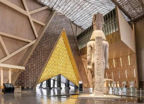 Grand Egyptian Museum by Heneghan Peng Architects in Giza, Egypt. The largest museum in the world for a single civilization