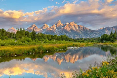 Teton sunrise, Wyoming [OC] [3000x2000]