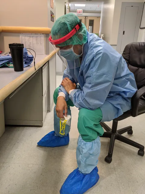 My Dad is the strongest human I know. Back to 12hr days in ICU a week after his recovery from COVID.