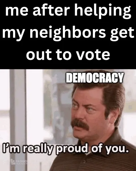 doing my civic duty and making democracy proud 🥹
