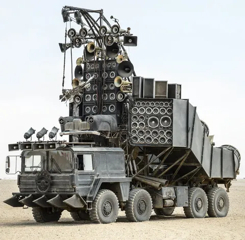 The Mad Max amp truck is for sale . Who is intererested ?