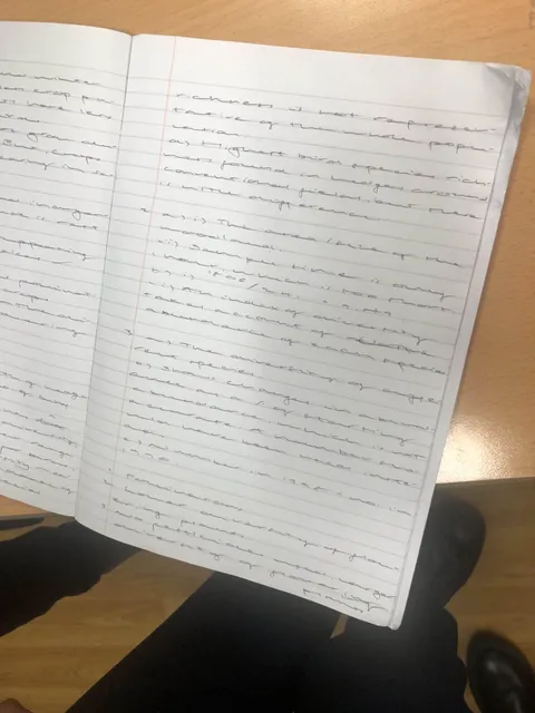 My friend’s handwriting.