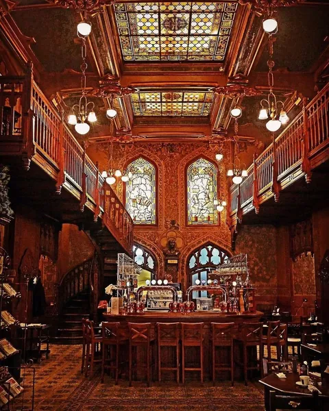 Caru cu Bere interior, one of the oldest restaurants in Bucharest, Romania