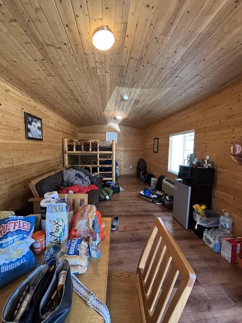 On a family trip and this is the cabin we are sharing with 11 people