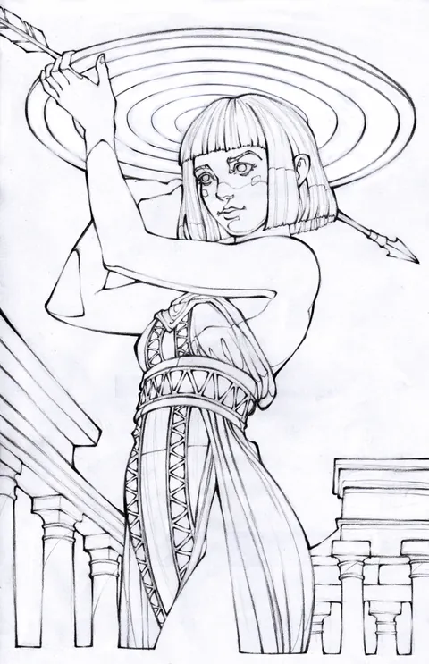 Target, Ena Bianca, Graphite and digital, 2026 [OC]