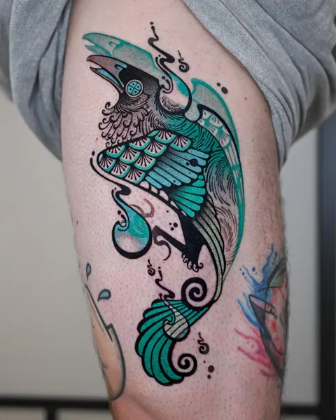 Spirit raven by me, Max Murphy at Living Lore Tattoo in Ellicott City, MD