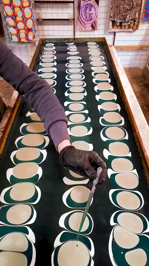 The historical "Ebru art" from Ottoman Empire.