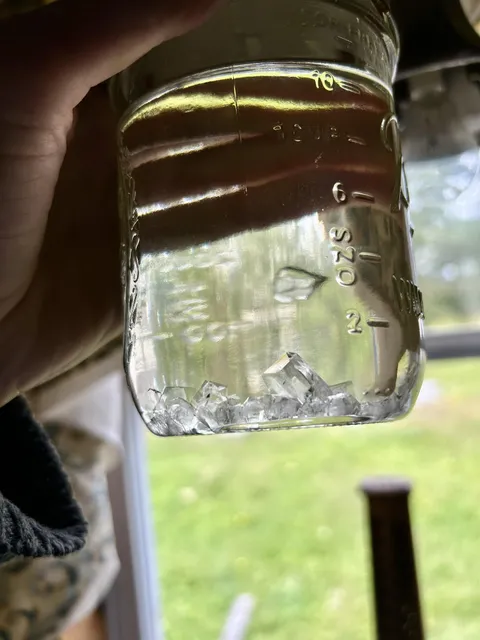 I made a simple syrup and it’s formed huge sugar crystals on the bottom 