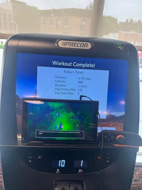 Lost 7 pounds since the switch 2 released while playing on cardio equipment at the gym