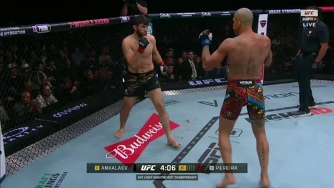 Alex Pereira knocks out Ankalaev in the 1st round to regain the light heavyweight title