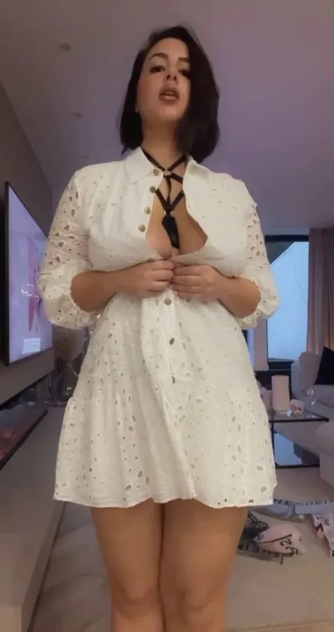 How would you react if I wore this under my dress on our first date? 