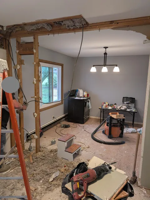 Remodeled Kitchen. Never tackled anything this large before but had great help.