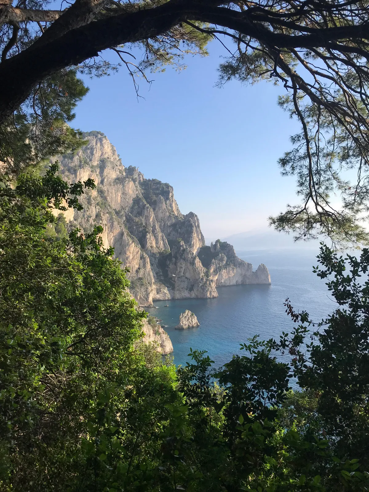 Morning hike on the island of Capri
