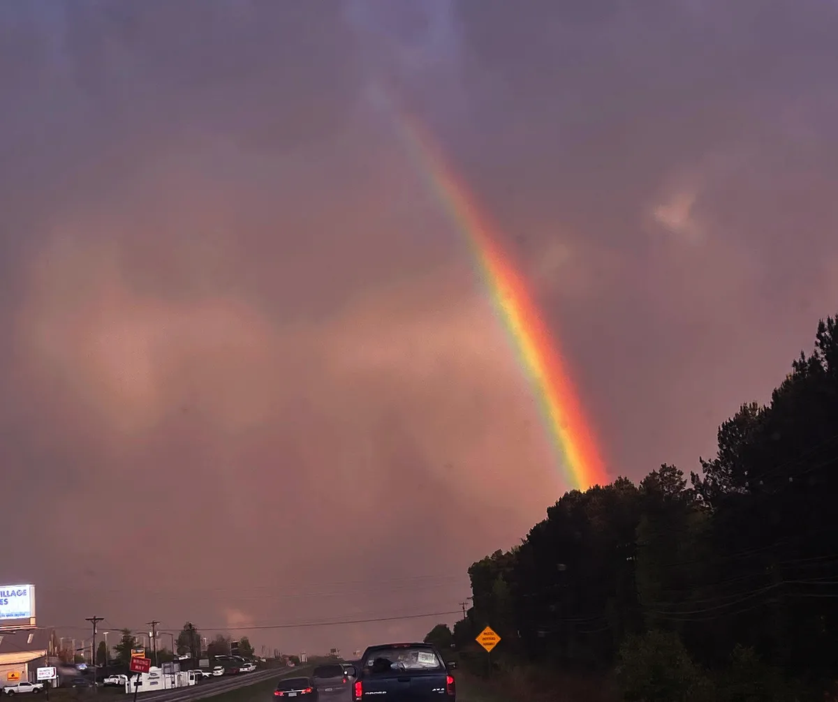 The rainbow I saw on my way home yesterday