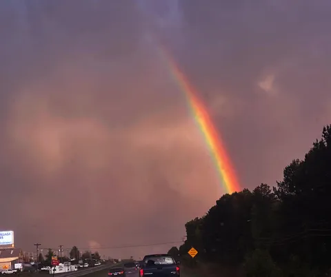 The rainbow I saw on my way home yesterday