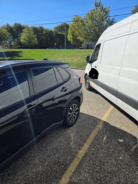 Guy blocks me in a parking spot at gym, so I can't leave.
