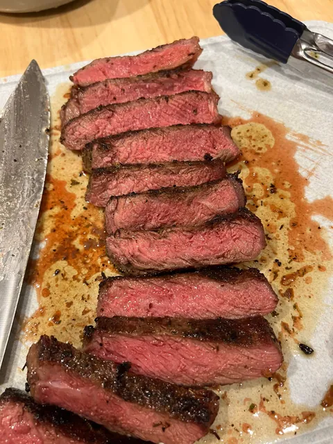 [homemade] carbonara w/ ny strip steak